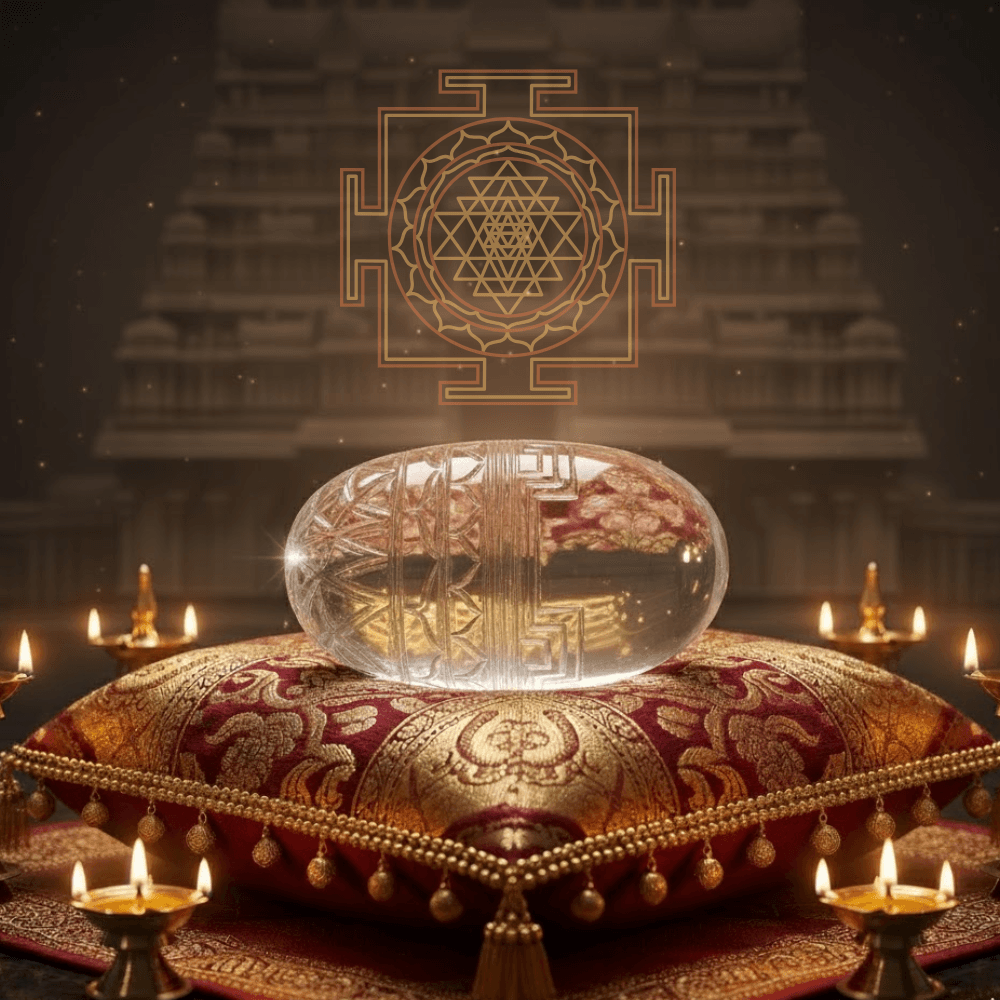 Atma Linga – Pure Spatika Crystal Deity 