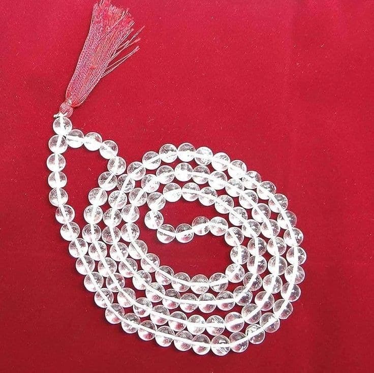 Spatika Mala – 108 White Spatika Crystal Beads